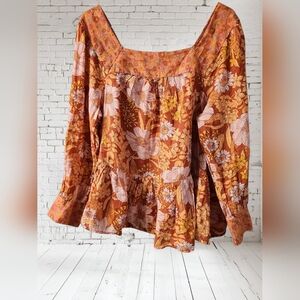 American Eagle Square Neck blouse Sz M